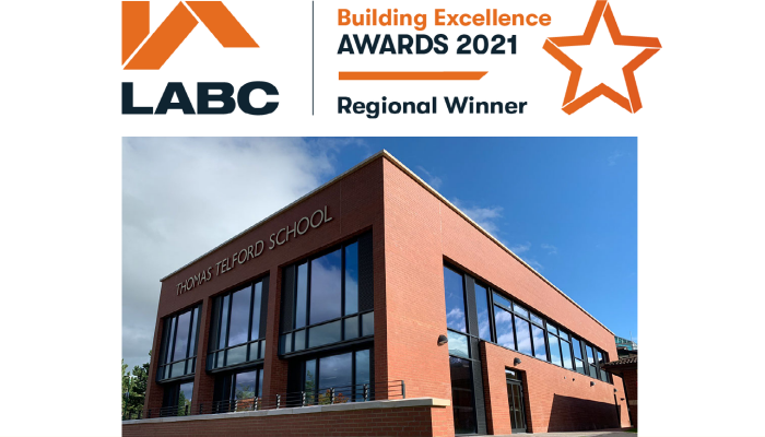 New Careers Centre at Thomas Telford School wins Regional LABC Building Excellence Award 2021!